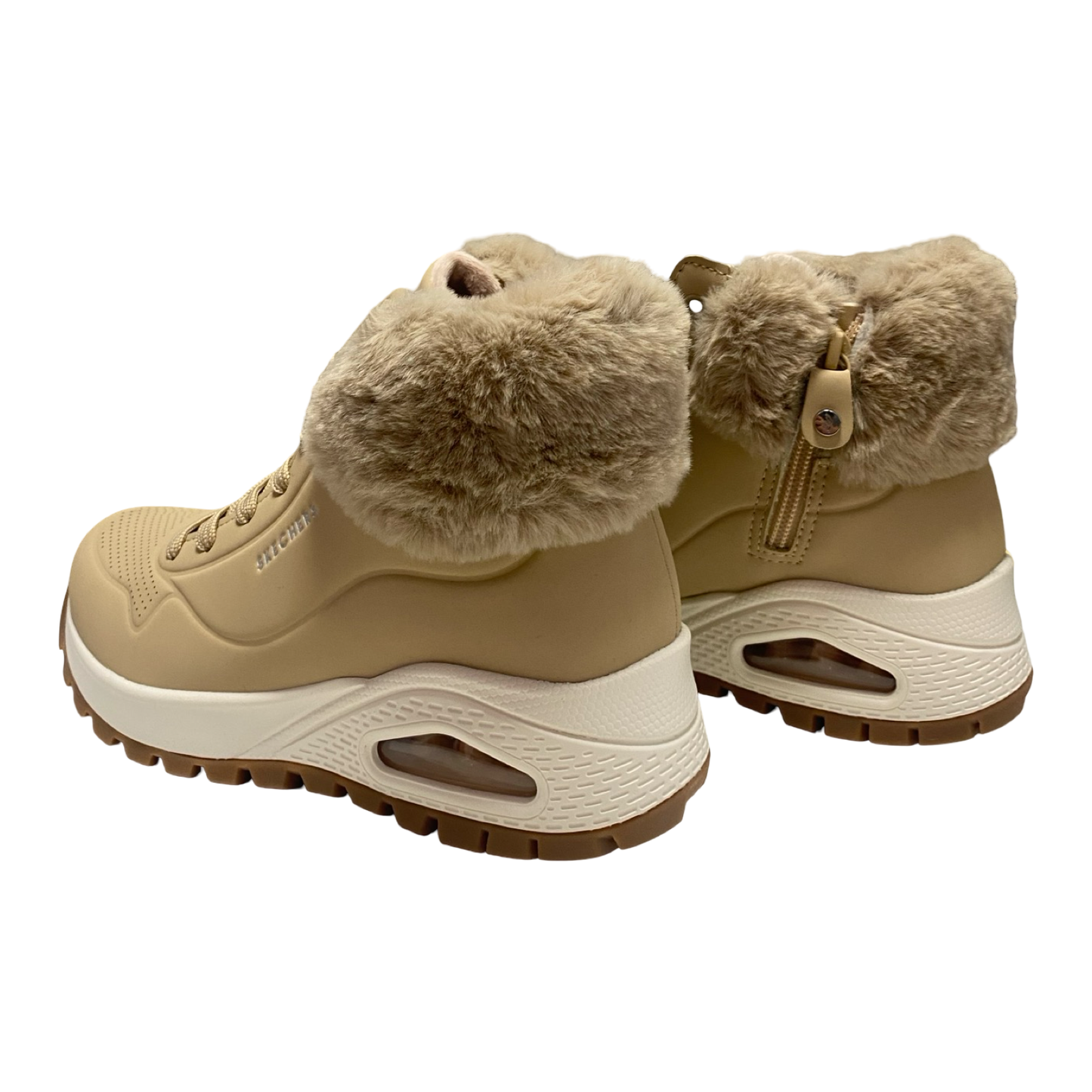 BOTA MUJER SKECHERS CORDONES 167274 SAND
