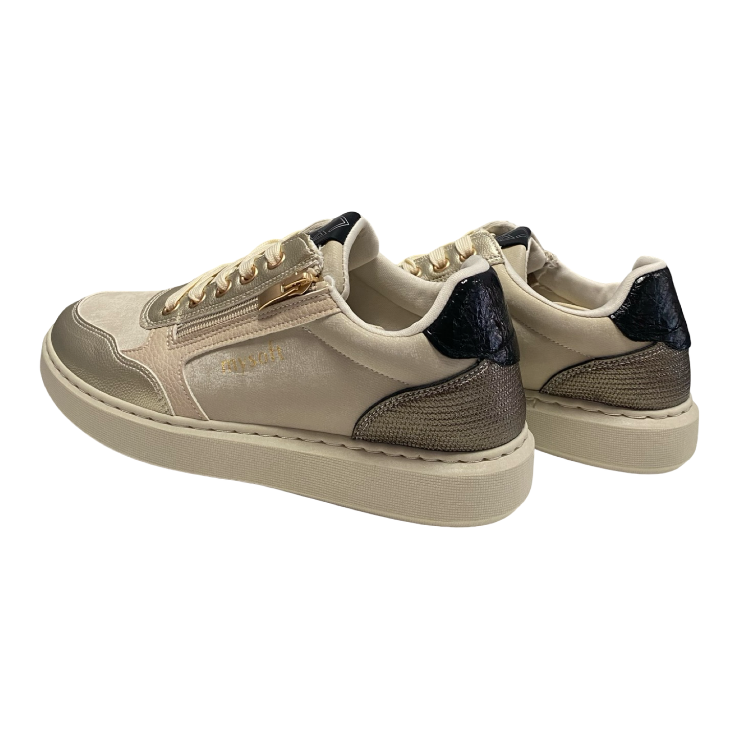 ZAPATO MUJER CREMALLERA BEIG/PLATINO MYSOFT 25M605