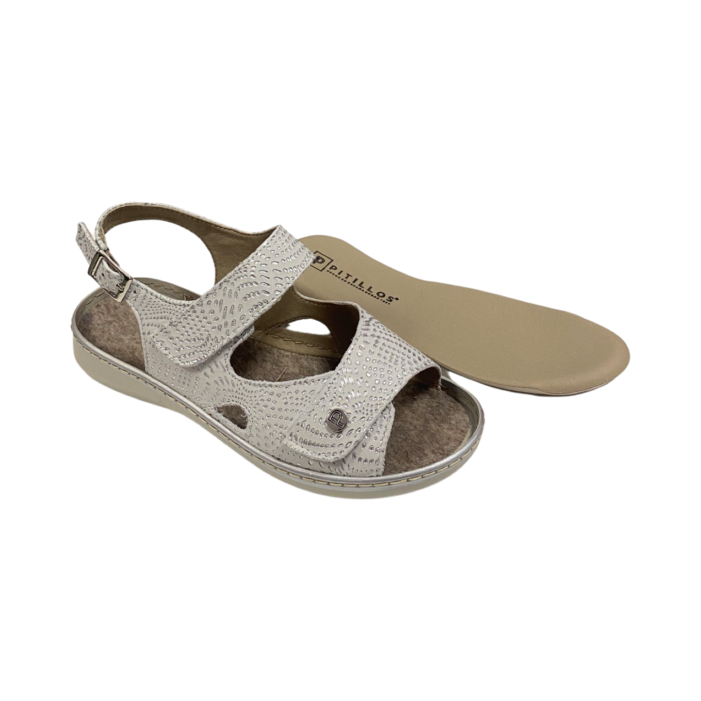 SANDALIA MUJER PITILLOS 5580 PLATA