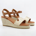 ´SANDALIA CUÑA YUTE PLATINO MUJER MYSOFT 25M153