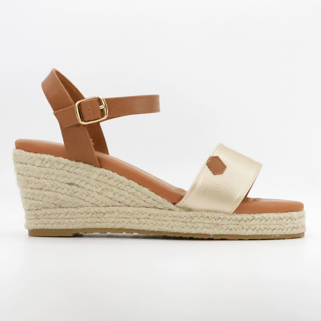 ´SANDALIA CUÑA YUTE PLATINO MUJER MYSOFT 25M153