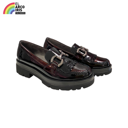 ZAPATO MUJER PITILLOS 5360 NEGRO-MARRÓN