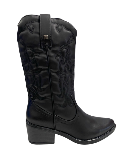 BOTA MUJER COWBOY MUSTANG 51964 NEGRO