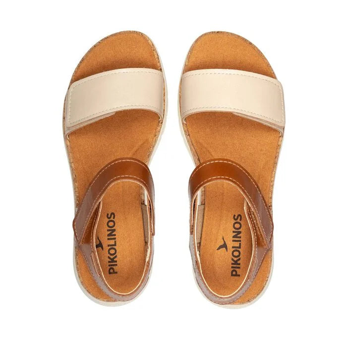SANDALIA MUJER PIKOLINOS PALMA COMBI NATA MARFIL  0940