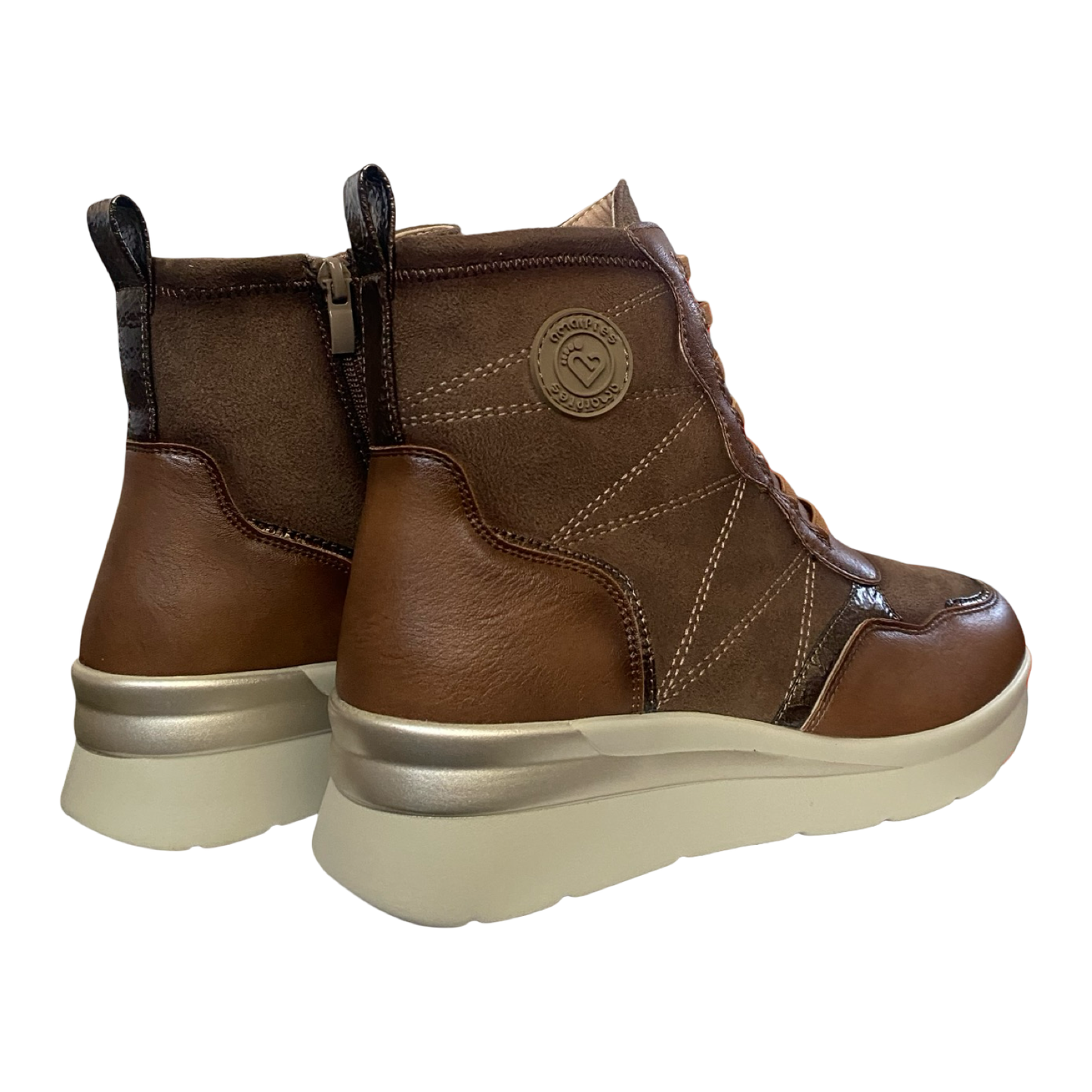 BOTÍN CONFORT ELÁSTICOS TAUPE SEÑORA AMARPIES 29422