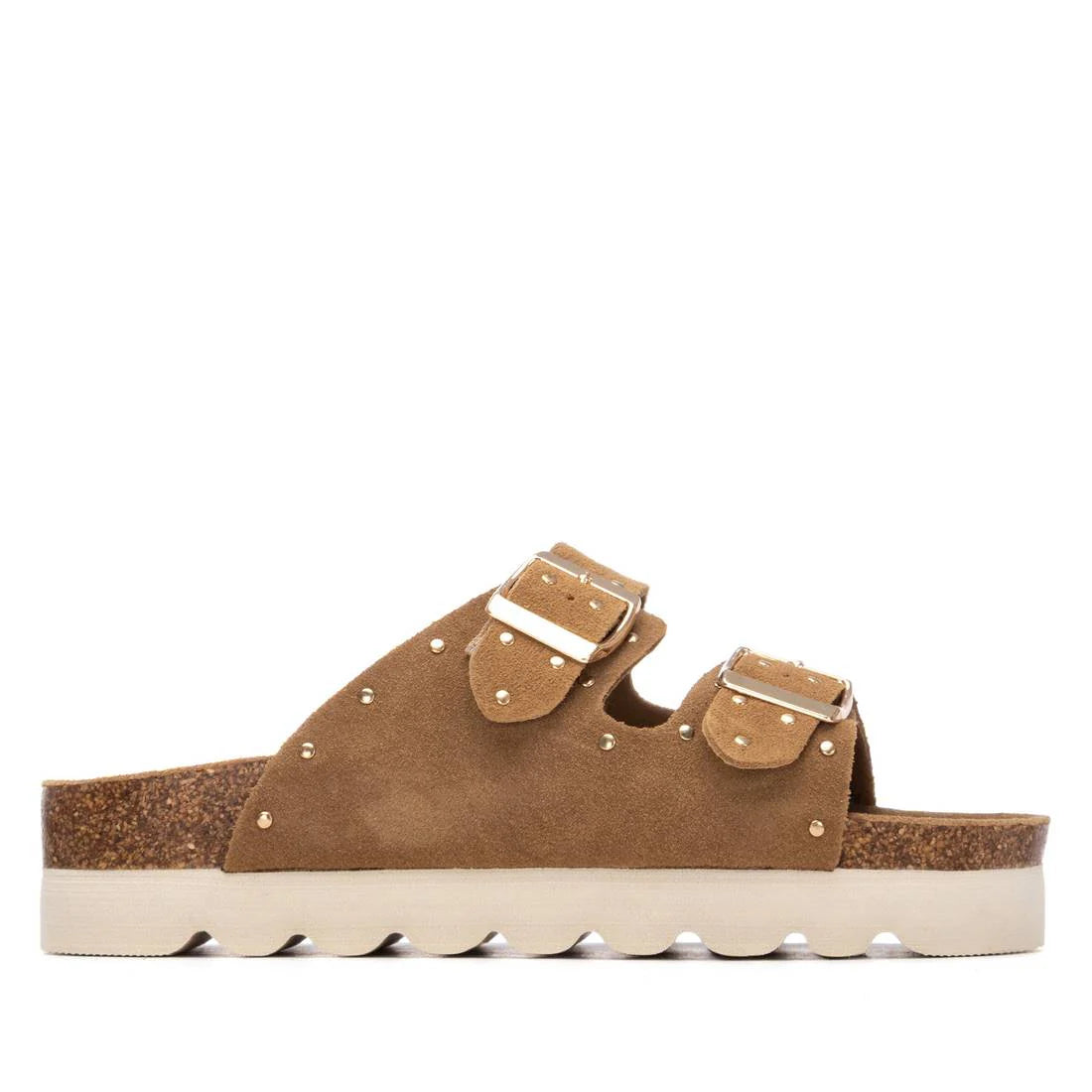 SANDALIA MUJER REFRESH HEBILLAS CAMEL TACHAS 175009