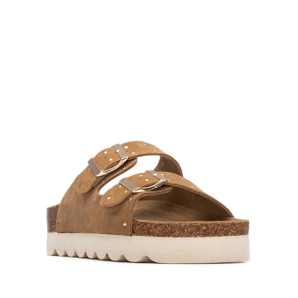 SANDALIA MUJER REFRESH HEBILLAS CAMEL TACHAS 175009