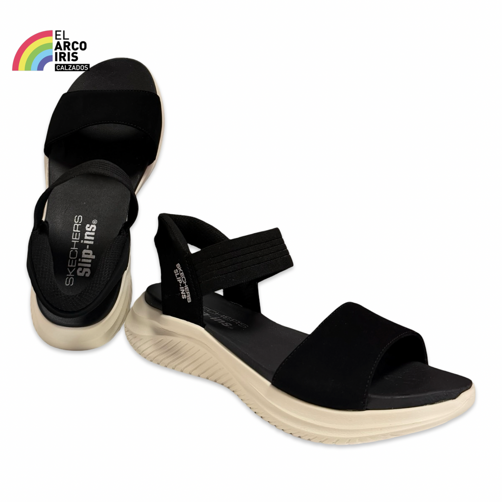 SANDALIA MUJER SKECHERS SLIP-INS BBK
