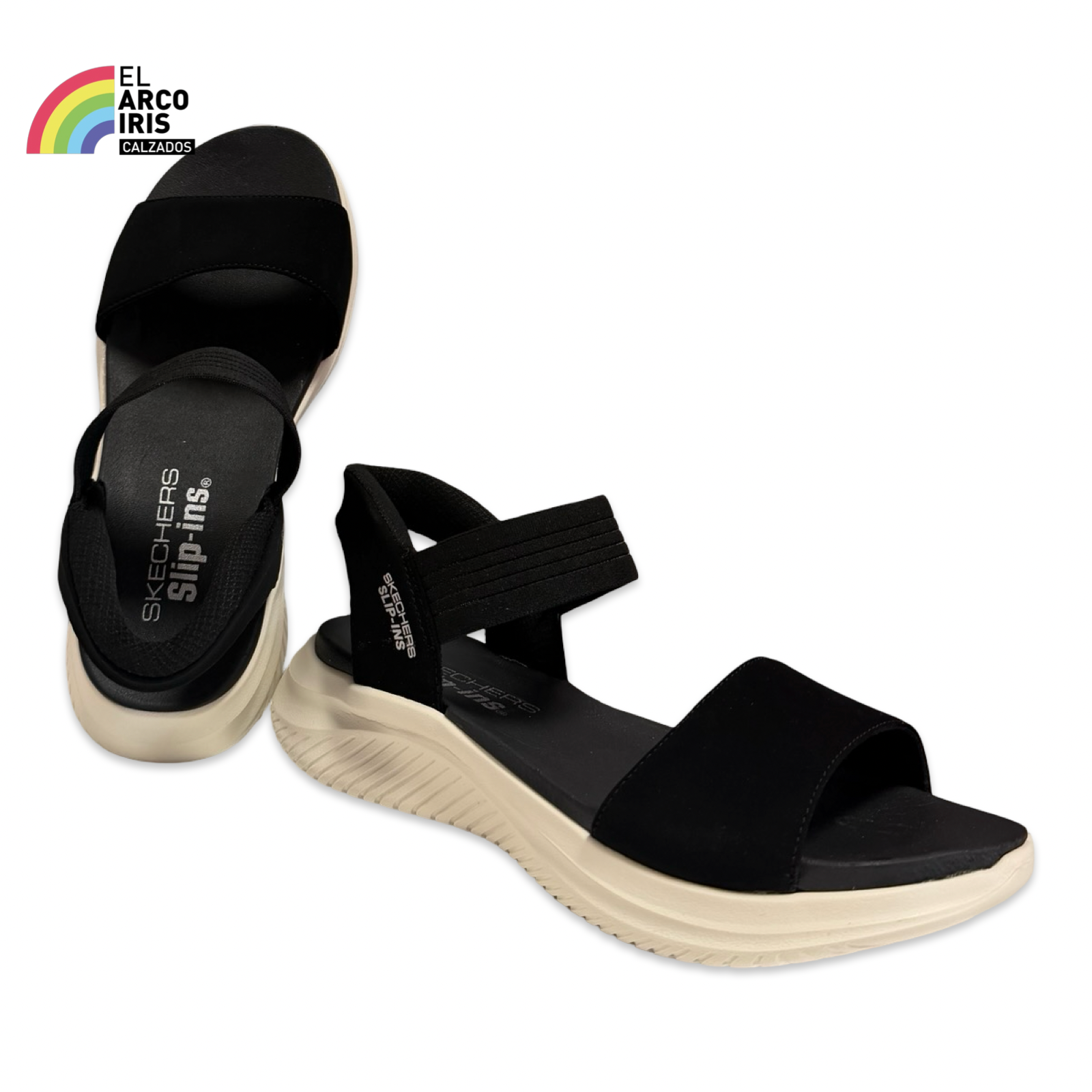 SANDALIA MUJER SKECHERS SLIP-INS BBK