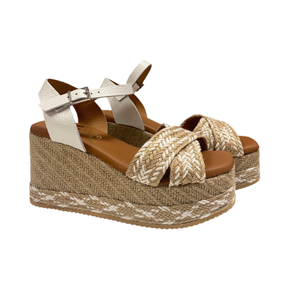 SANDALIA MUJER CAI 5476 BLANCO COMBI