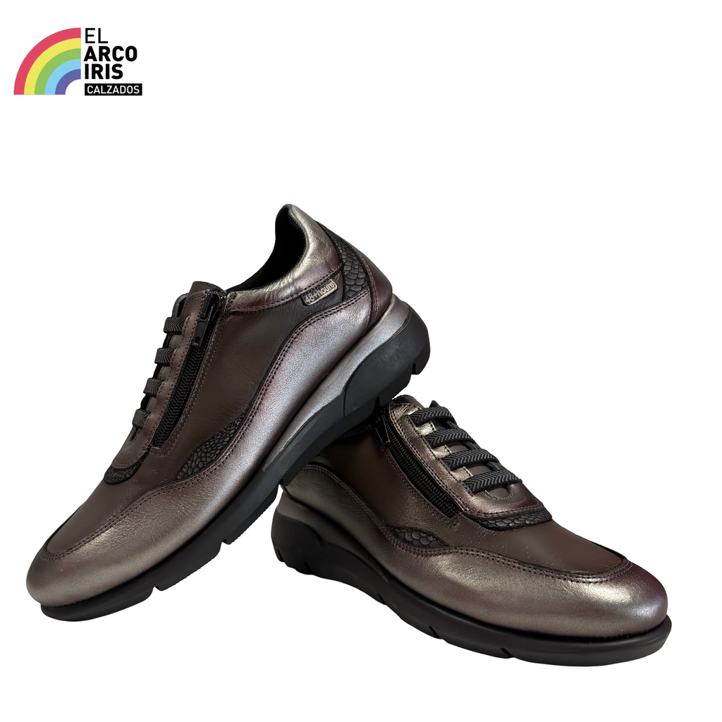 ZAPATO MUJER CREMALLERA 48HORAS 620701 GRIS
