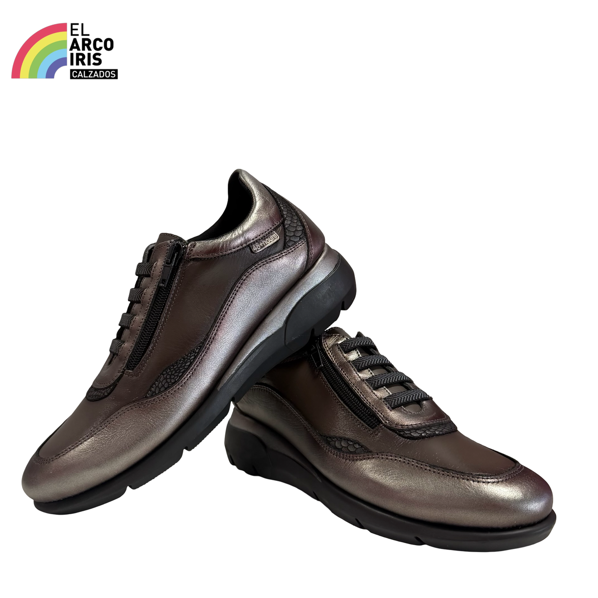 ZAPATO MUJER CREMALLERA 48HORAS 620701 GRIS
