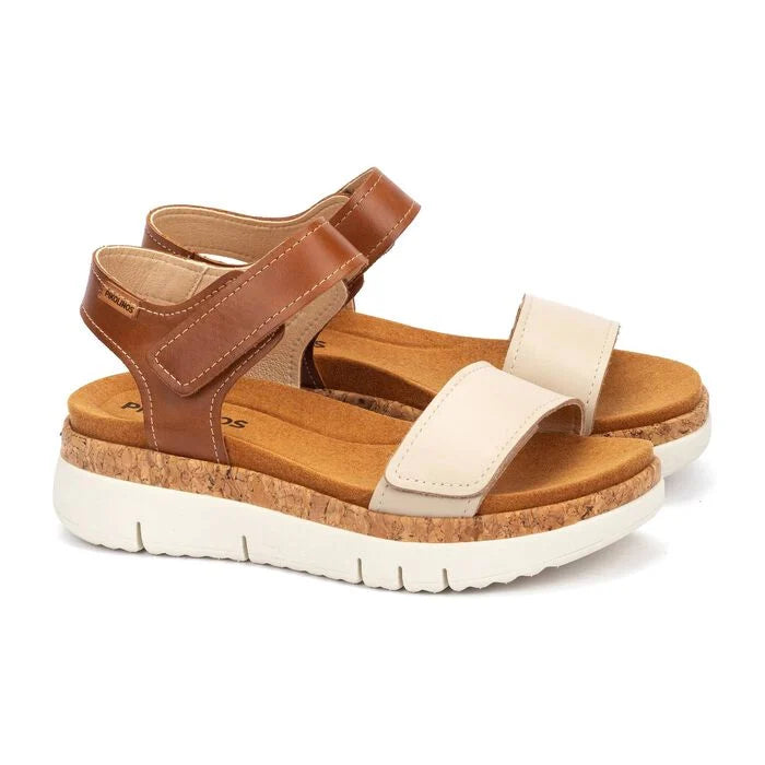 SANDALIA MUJER PIKOLINOS PALMA COMBI NATA MARFIL  0940