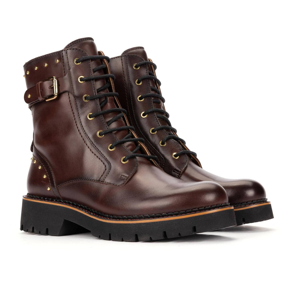 BOTA MUJER MILITAR PIKOLINOS 8702 CAOBA