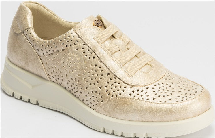 ZAPATO MUJER PITILLOS ELÁSTICO ORO 20301