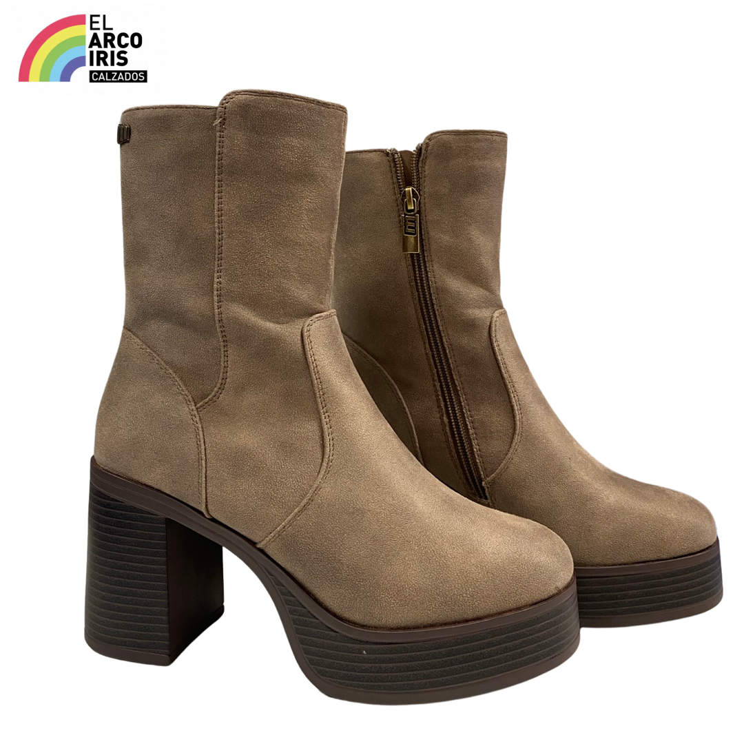 BOTIN MUJER MUSTANG 53562 TAUPE