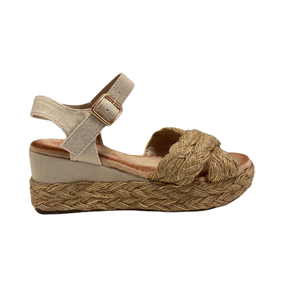 SANDALIA MUJER MANDARINA 724DF ORO