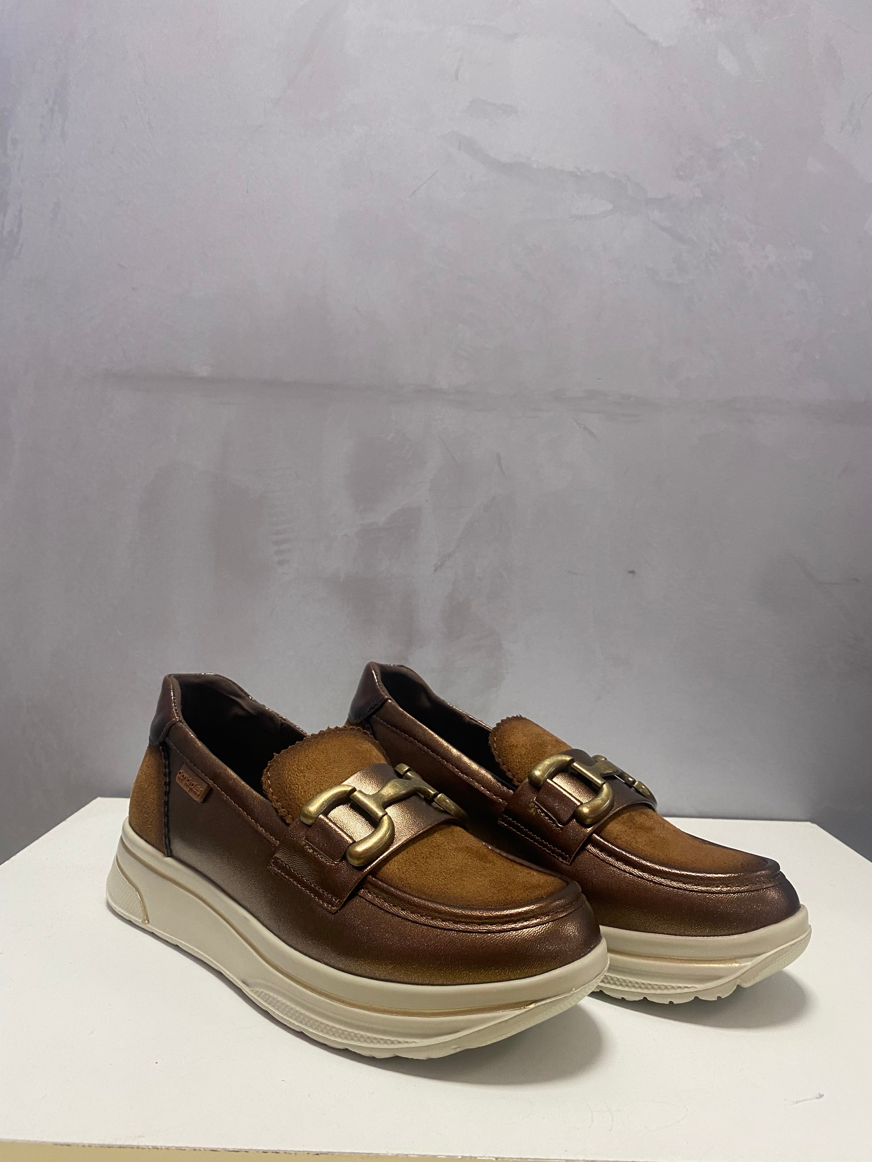 ZAPATO MOCASIN MUJER AMARPIES 29403 BRONCE