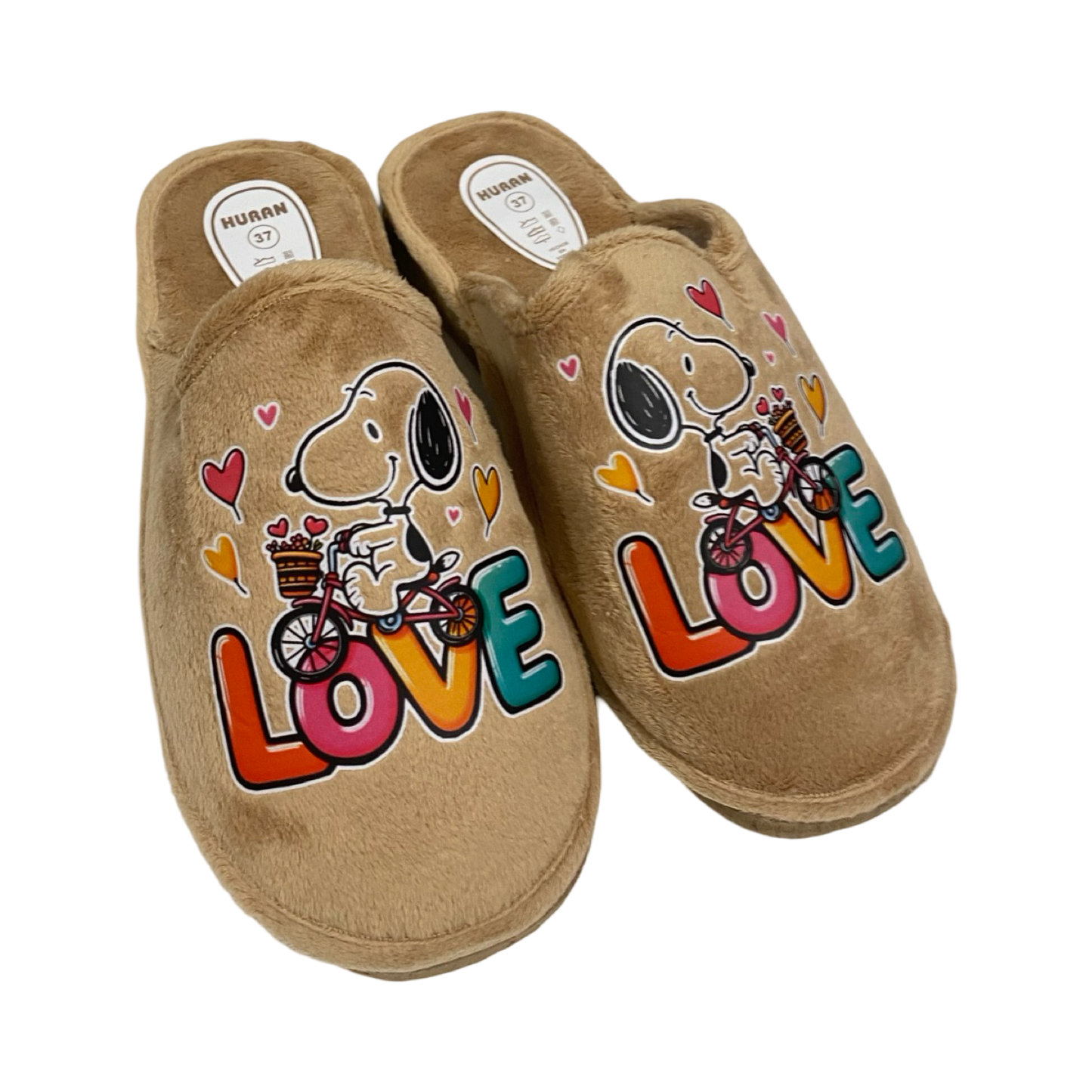 ZAPATILLA MUJER CASA  SNOOPY HU- 400 BEIG