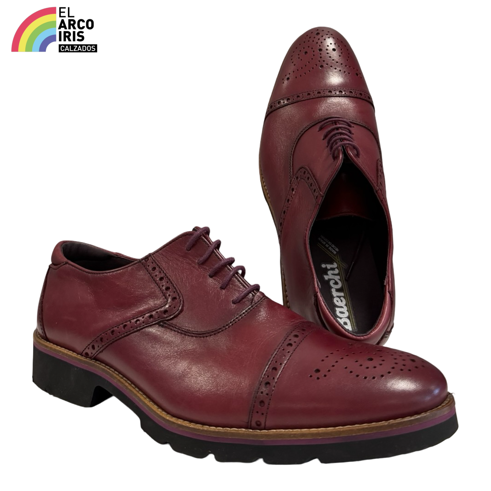 ZAPATO HOMBRE VESTIR BAERCHI BURDEOS