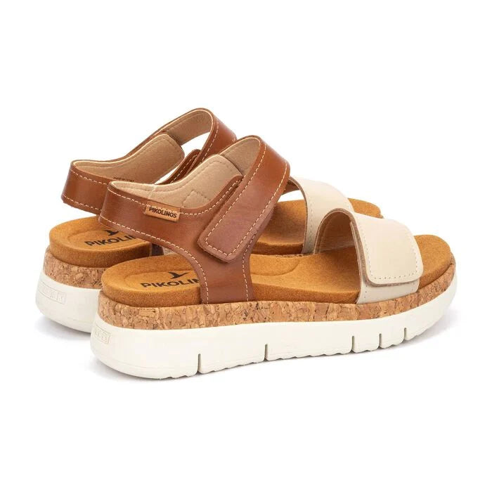 SANDALIA MUJER PIKOLINOS PALMA COMBI NATA MARFIL  0940
