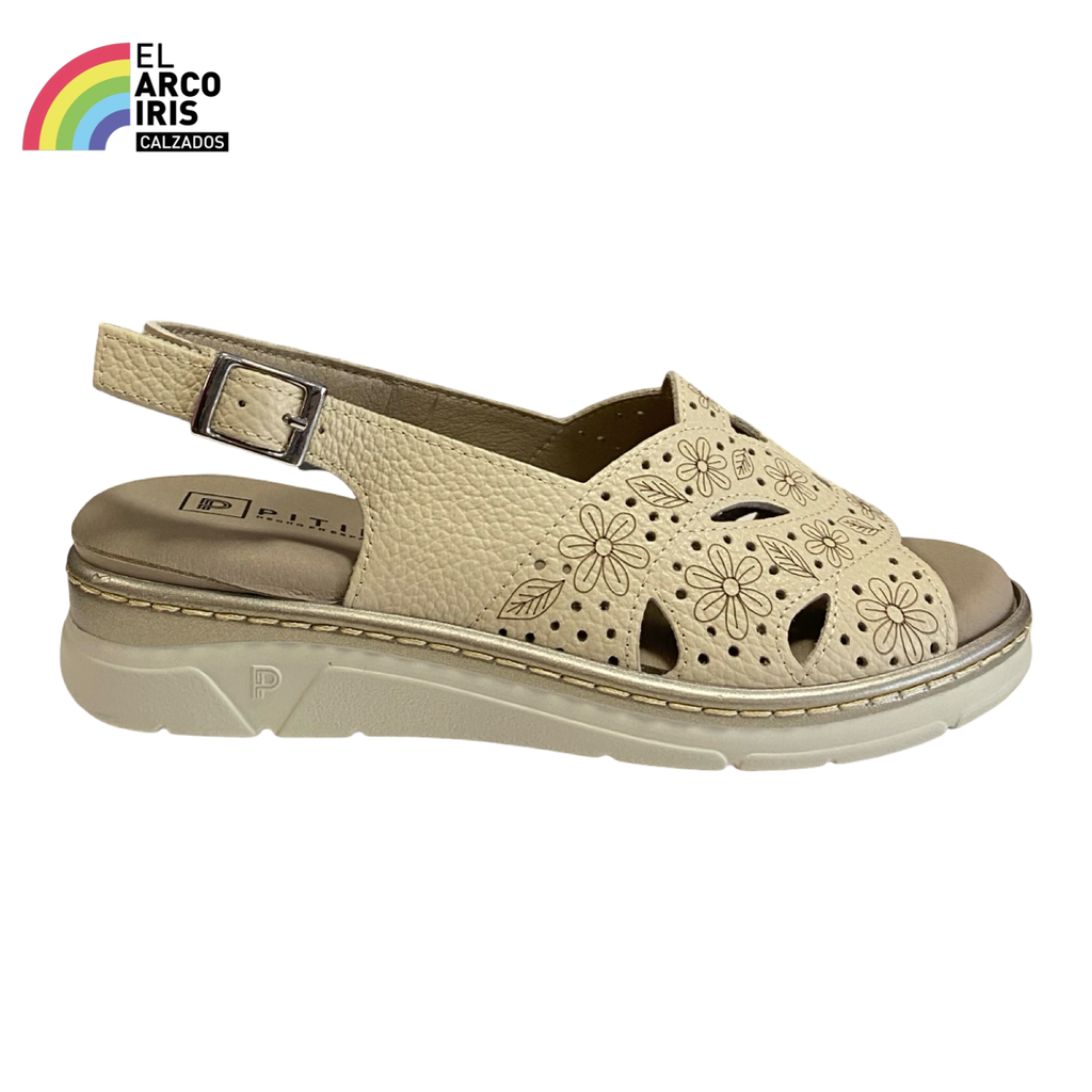 SANDALIAS MUJER PTILLOS 11001 BEIG