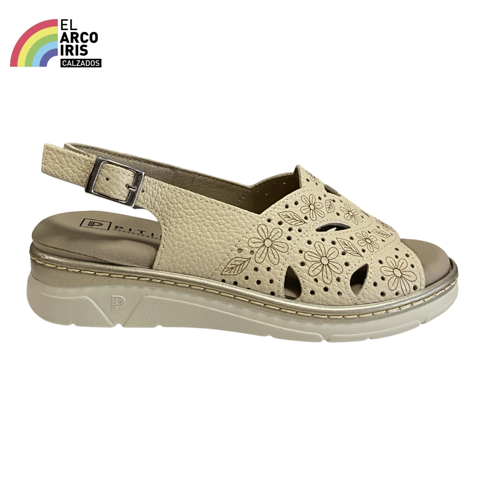 SANDALIAS MUJER PTILLOS 11001 BEIG