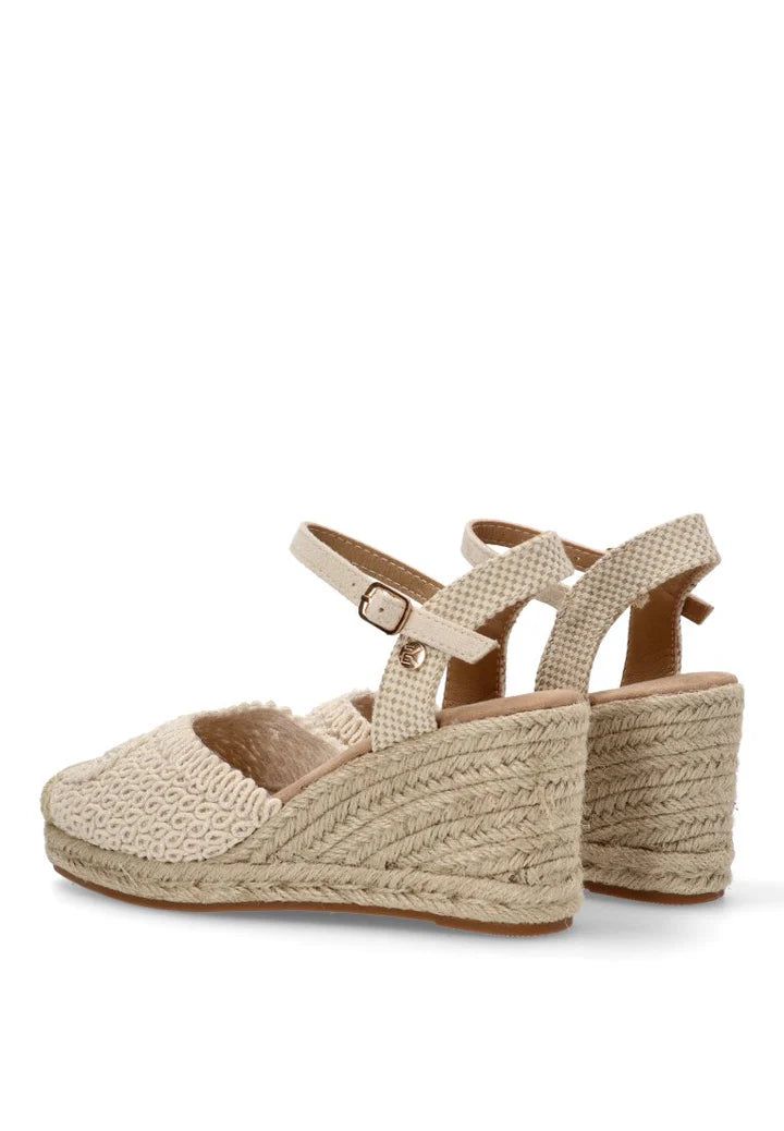 SANDALIA MUJER VALENCIANA CROCHET ETIKA BEIG 20004