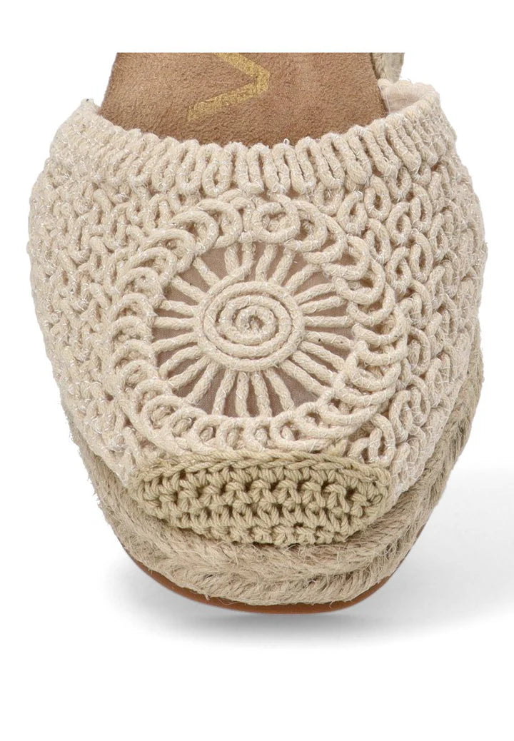 SANDALIA MUJER VALENCIANA CROCHET ETIKA BEIG 20004