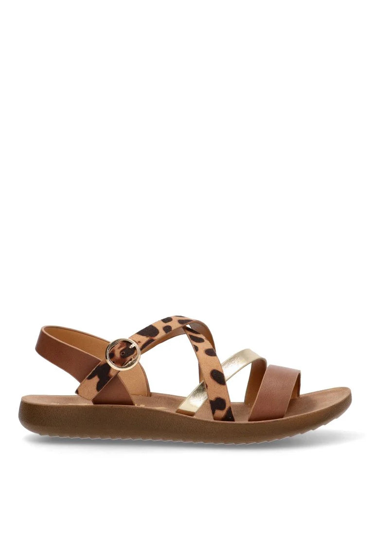 SANDALIA MUJER ETIKA 10129 LEOPARDO