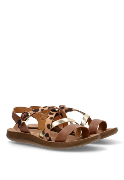 SANDALIA MUJER ETIKA 10129 LEOPARDO