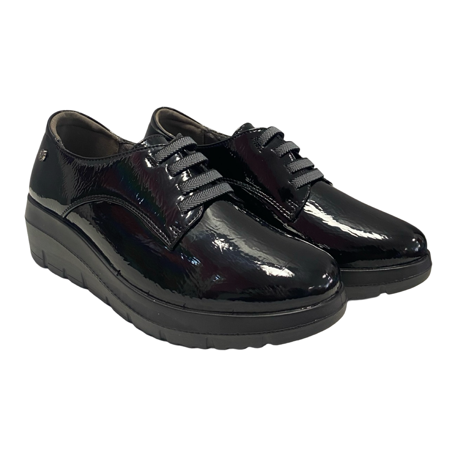 ZAPATO MUJER ELÁSTICO CUÑA NEGRO MYSOFT 25M586