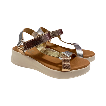 SANDALIA MUJER CAI 5407 PLATA COMBI