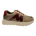 ZAPATO MUJER TAUPE /BURDEOS MYSOFT 25M622