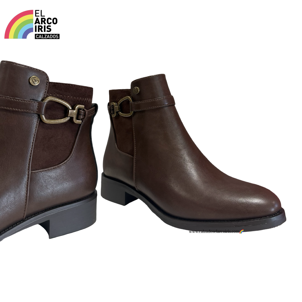 BOTIN MUJER PLANO AMARPIES 31185 CHOCOLATE