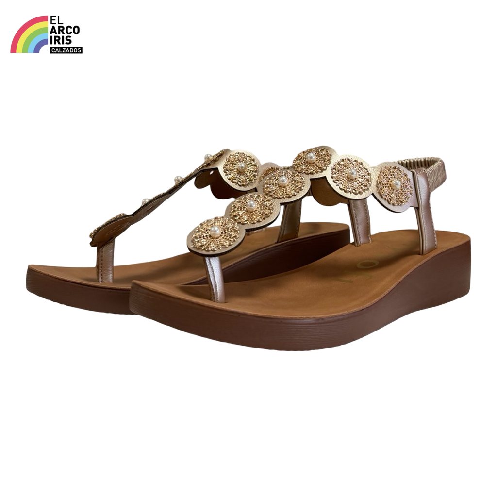 SANDALIA MUJER MYSOFT DEDO 26M172 PLATINO