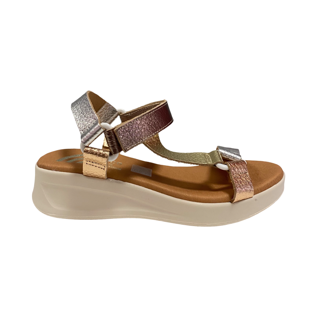 SANDALIA MUJER CAI 5407 PLATA COMBI