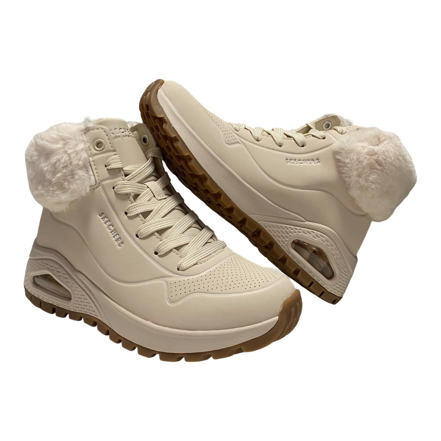 BOTA MUJER CORDONES SKECHERS 167274 NAT
