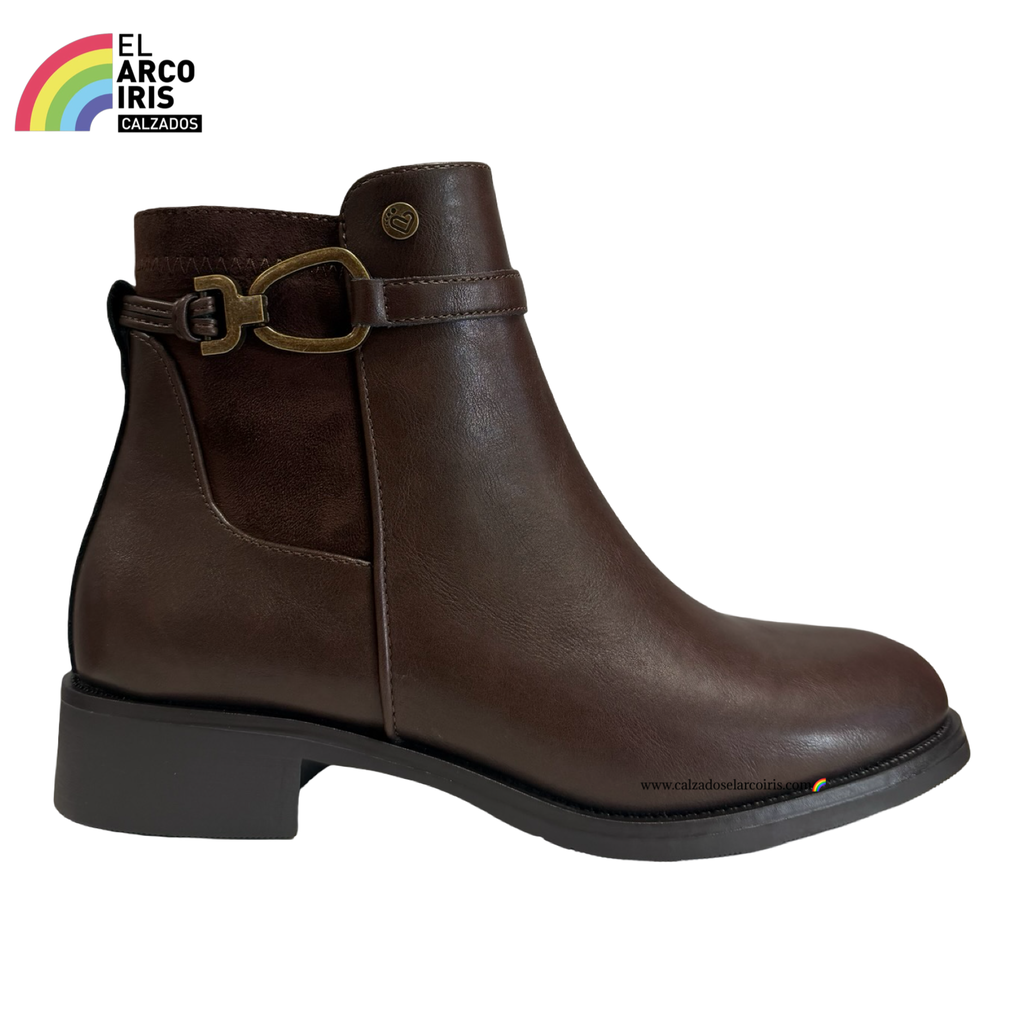 BOTIN MUJER PLANO AMARPIES 31185 CHOCOLATE