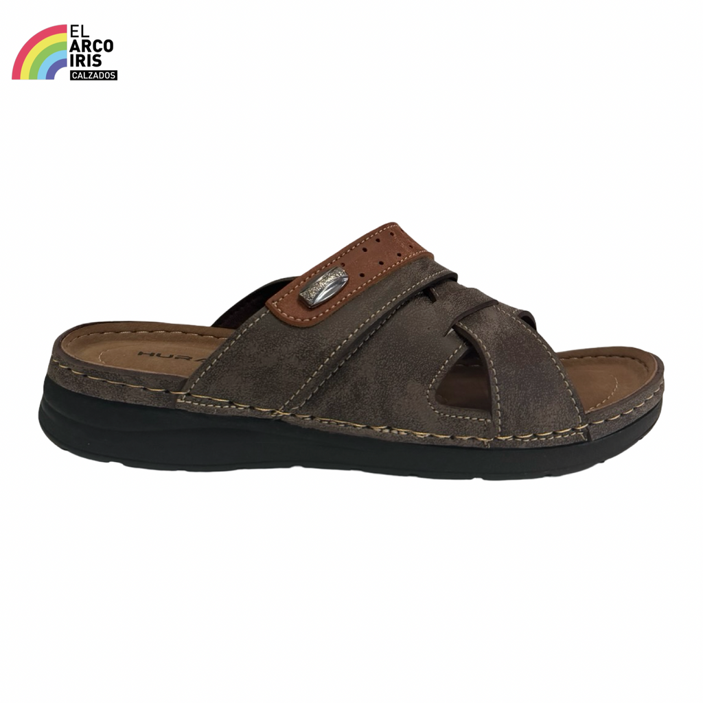 SANDALIA HOMBRE HU 606 MARRON