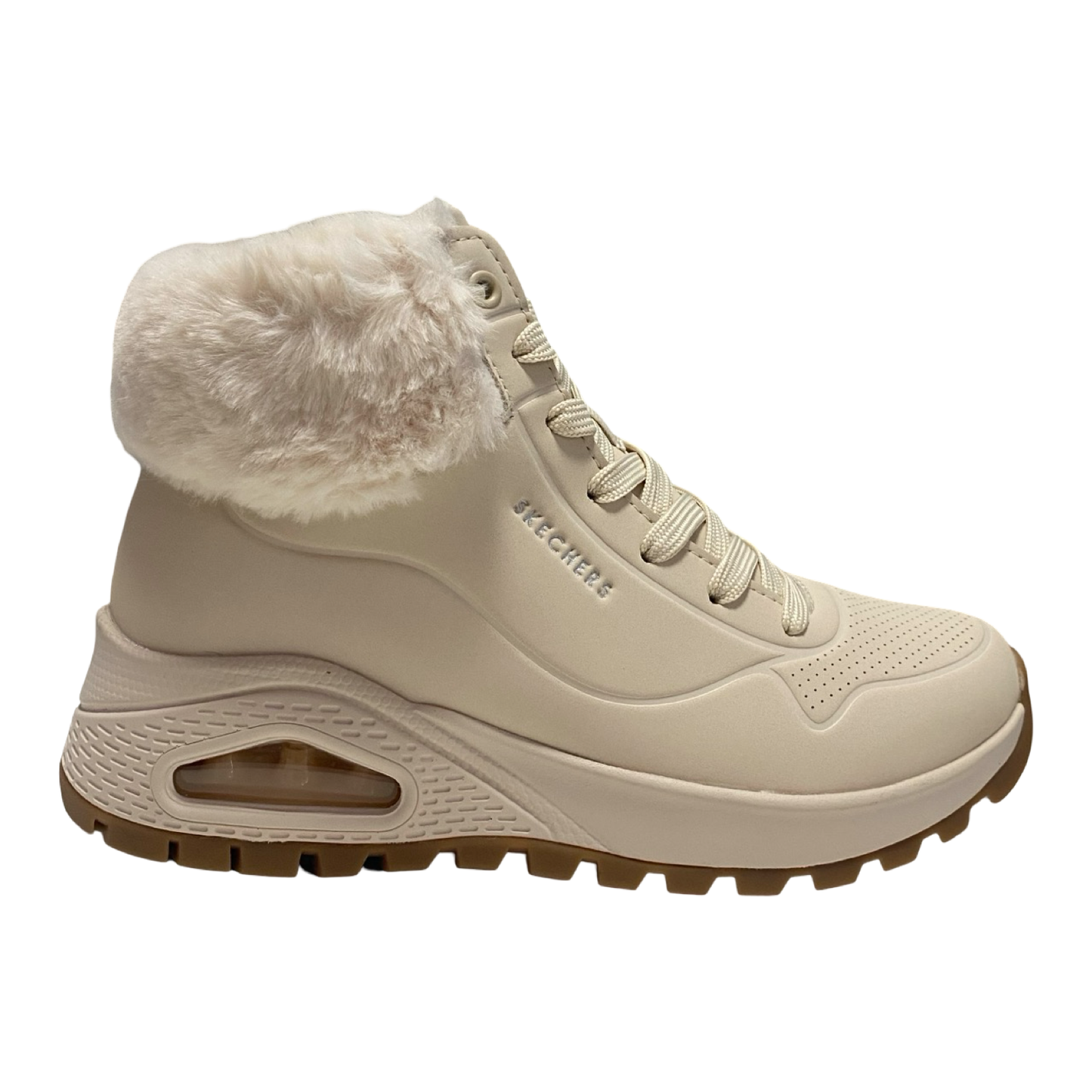 BOTA MUJER CORDONES SKECHERS 167274 NAT