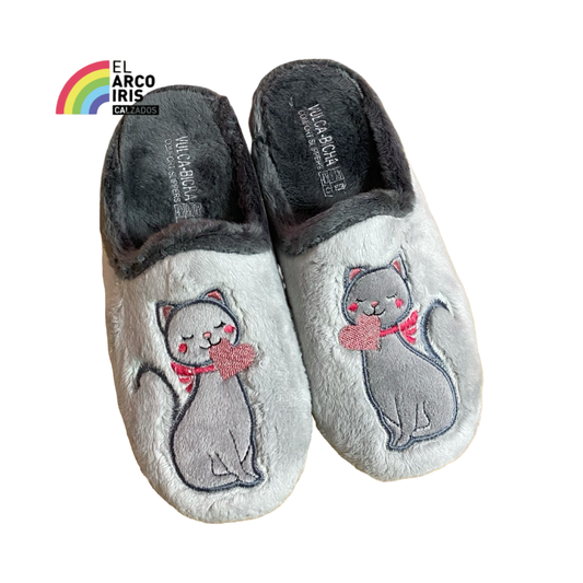 ZAPATILLAS MUJER CASA VULCABICHA 4350 GATO GRIS
