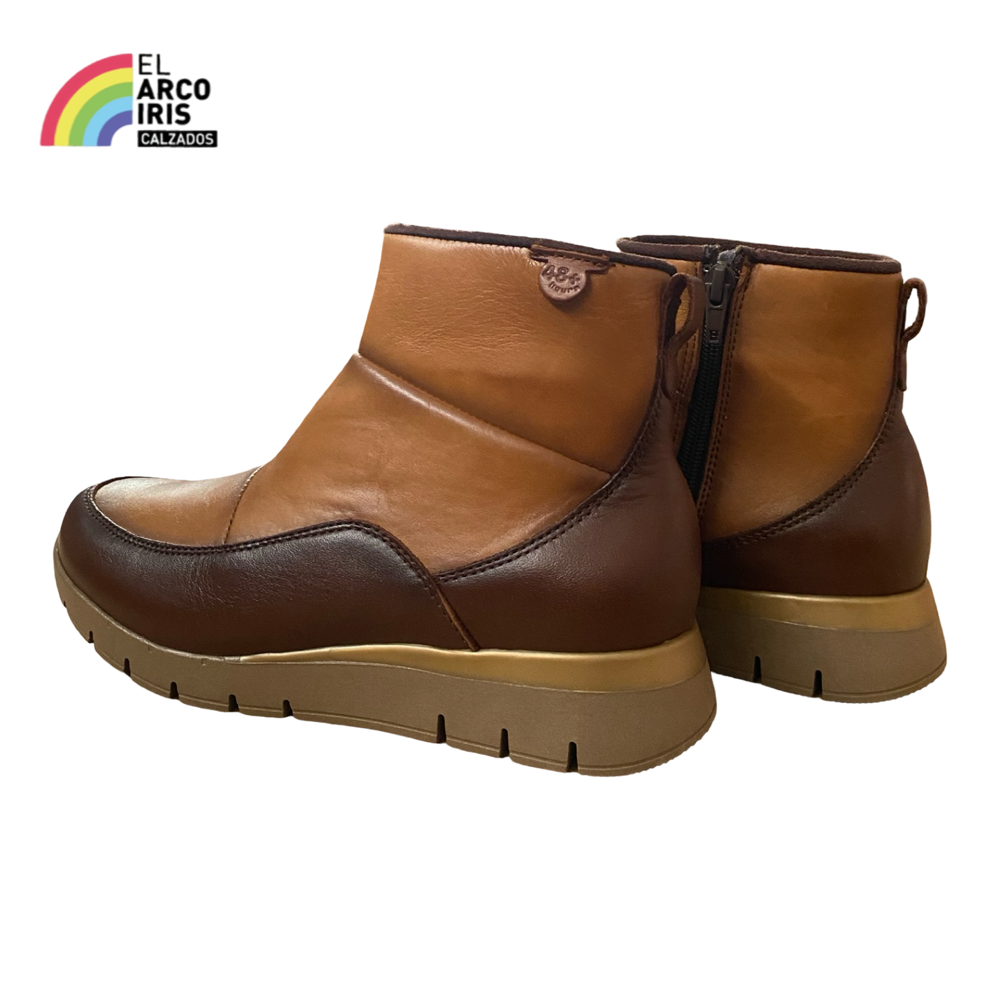 BOTA MUJER 48HORAS 422603/61 MOSTAZA/CUERO