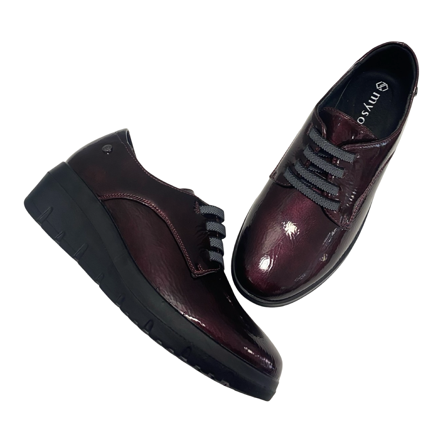 ZAPATO MUJER ELÁSTICO CUÑA BURDEOS MYSOFT 25M586