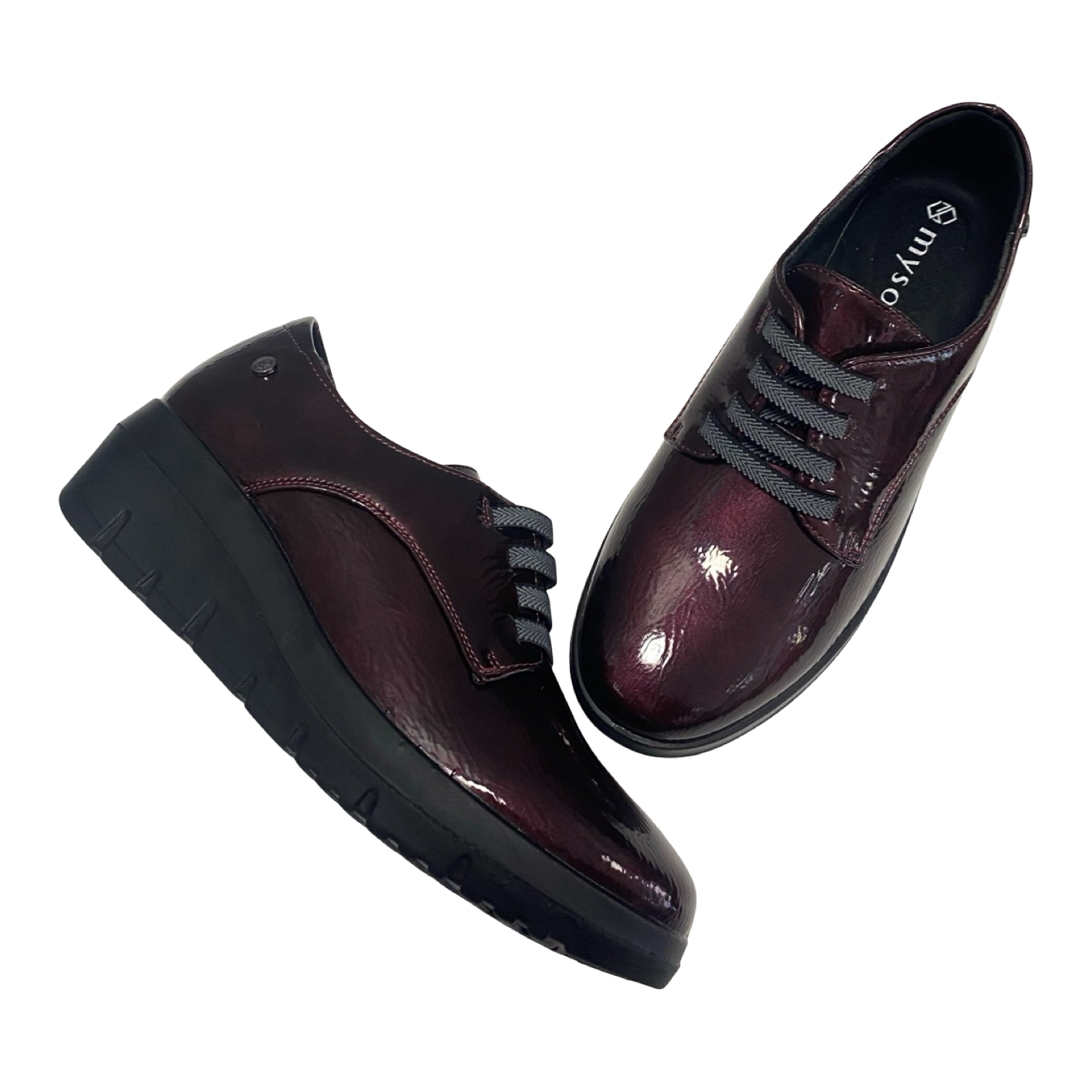 ZAPATO MUJER ELÁSTICO CUÑA BURDEOS MYSOFT 25M586