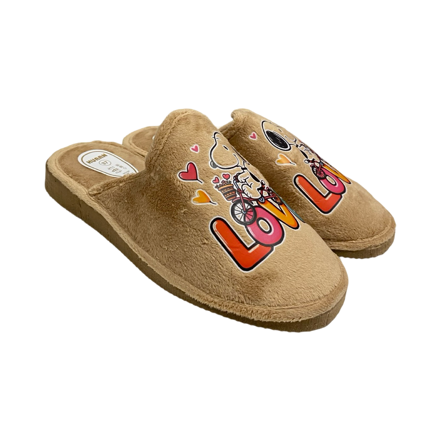 ZAPATILLA MUJER CASA  SNOOPY HU- 400 BEIG