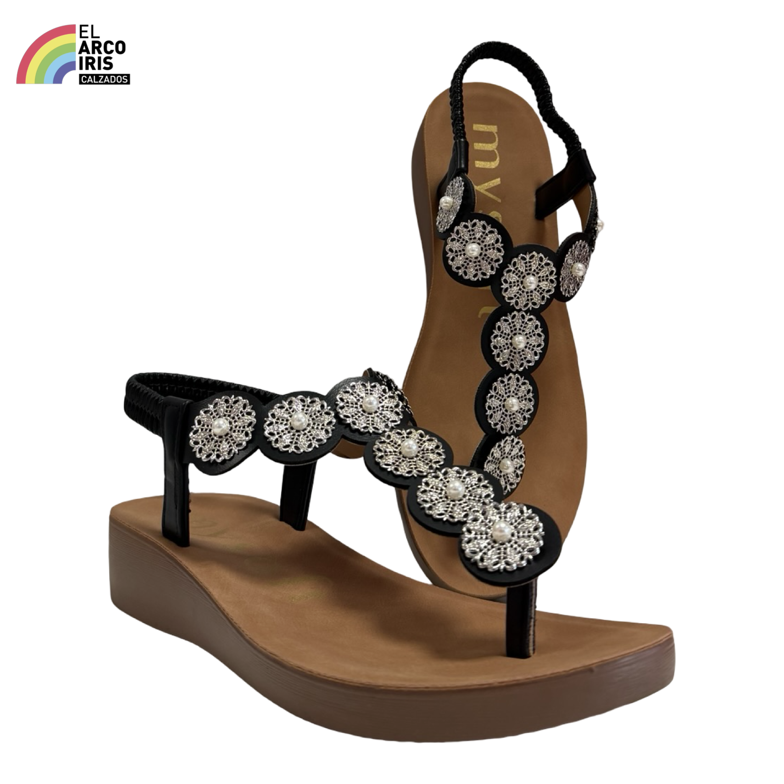 SANDALIA MUJER MYSOFT DEDO 26M172 NEGRO