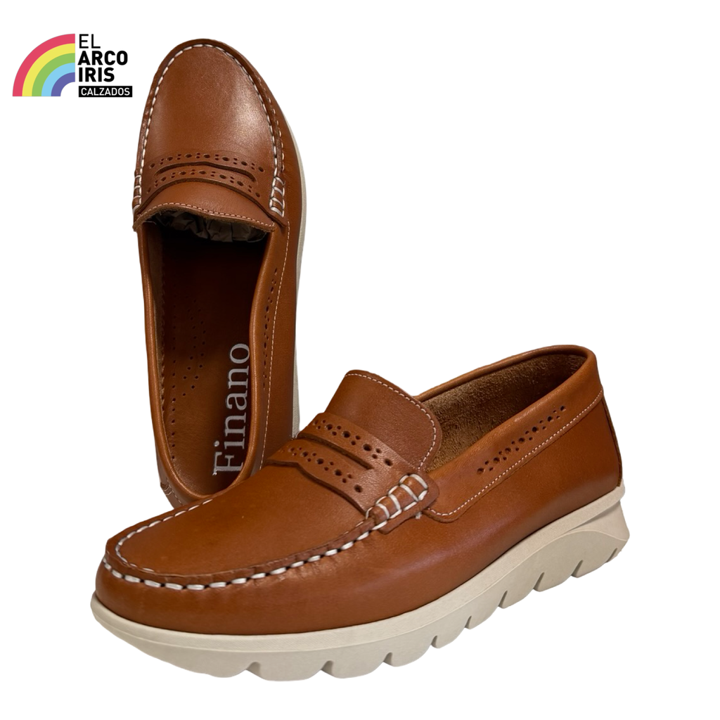 ZAPATO MUJER MOCASIN FINANO 9273 CAMEL