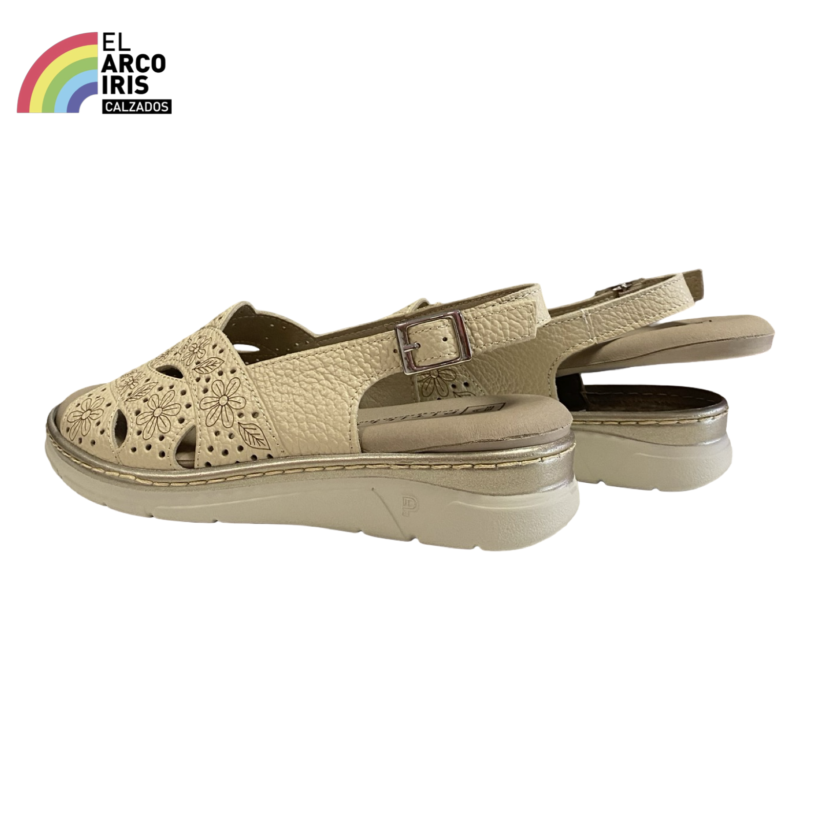 SANDALIAS MUJER PTILLOS 11001 BEIG