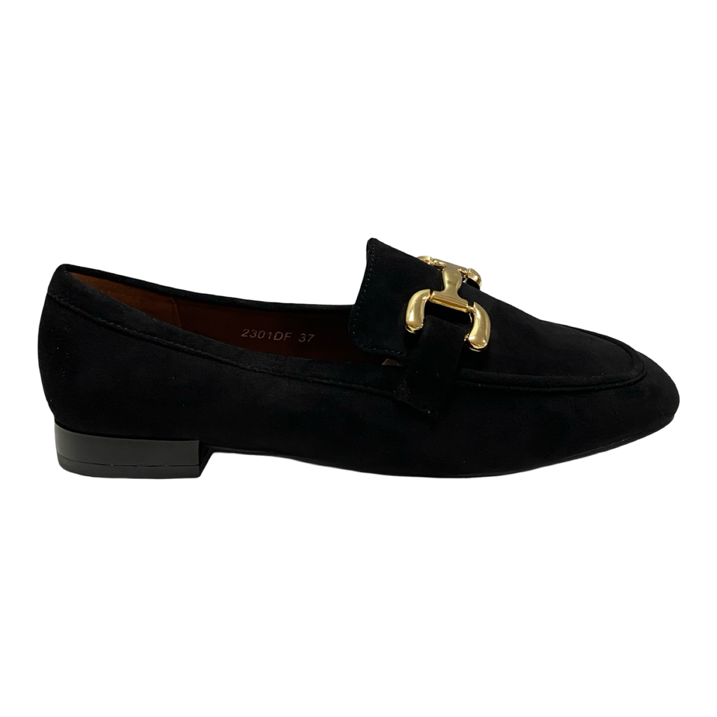 ZAPATO MOCASIN MUJER MANDARINA 2301DF NEGRO